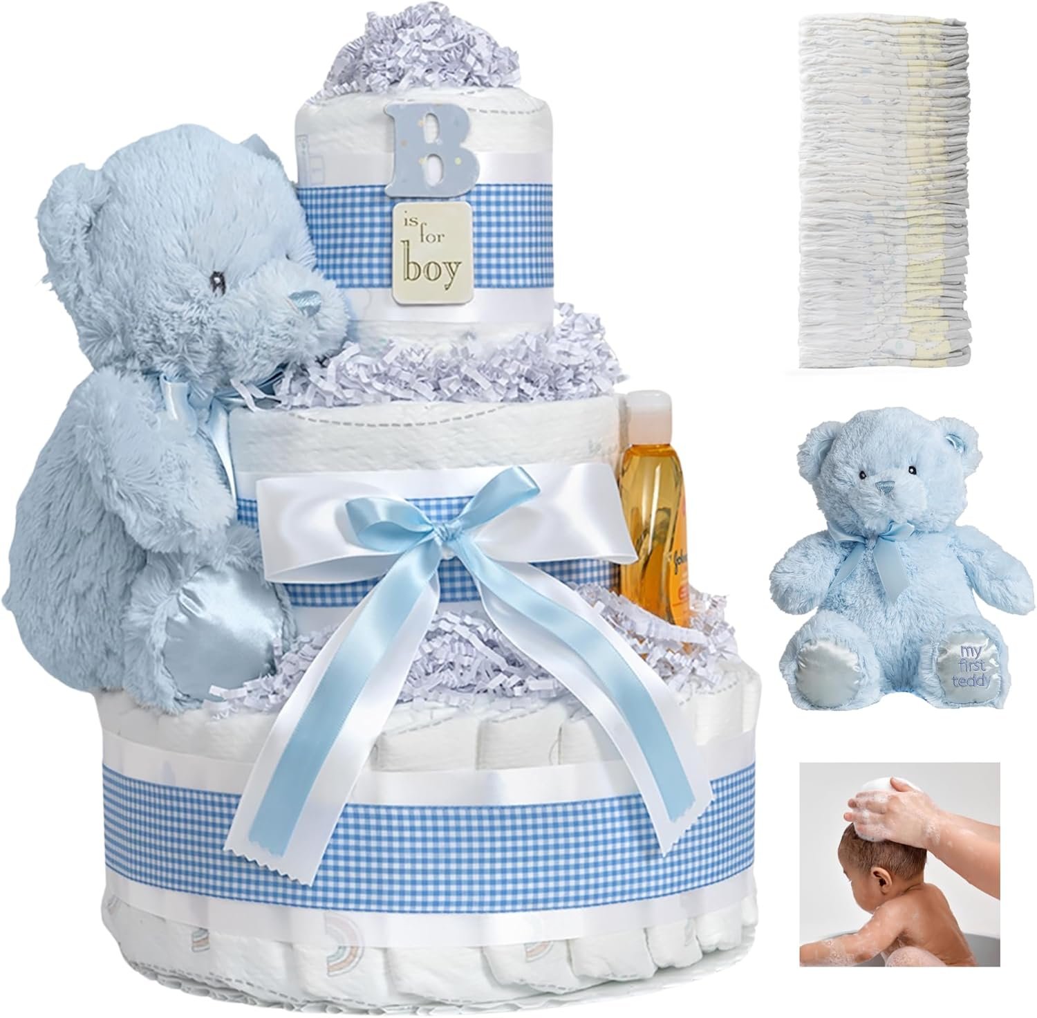 DIY Diaper Cake Ideas: 30 Easy Baby Shower Gift Guide 4 71WShAZE7WL. AC SL1500