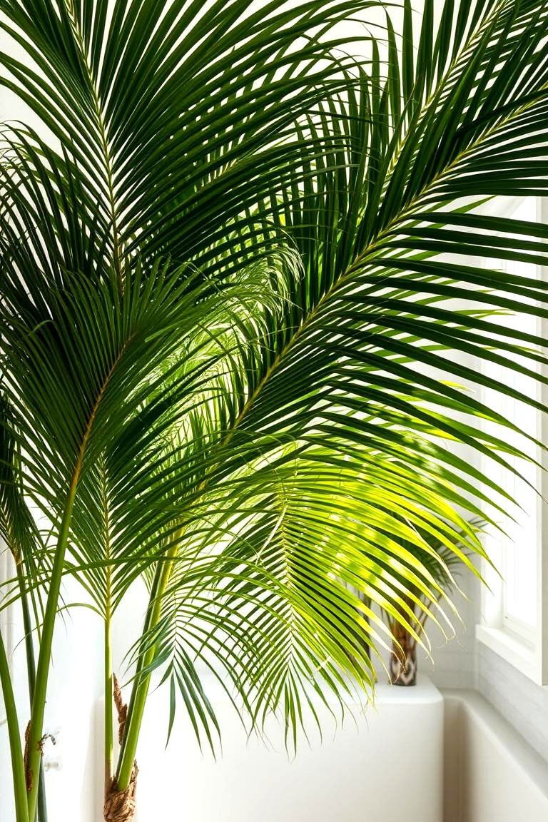 24 Best Plants for Bathroom: Air Purifying Green Decor 13 Areca Palm Tropical - 24 Best Plants for Bathroom