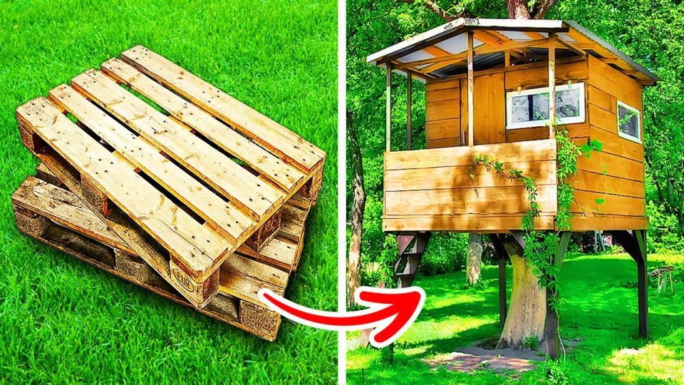 10 DIY Wooden Pallet Treehouse: Ideas, Designs & Building 15 Building a House With Wooden Pallets
