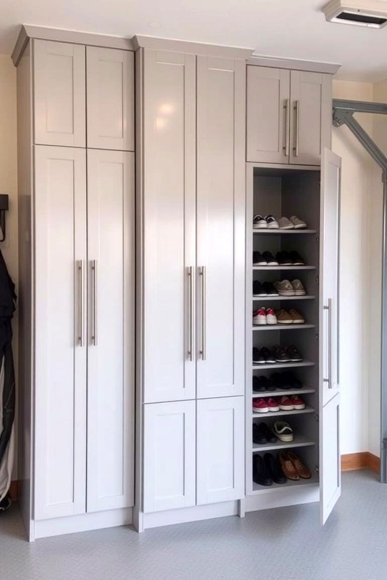 24 Garage Shoe Storage Ideas: Organize & Reclaim Space 5 Built in Shoe Cabinets - 24 Garage Shoe Storage Ideas