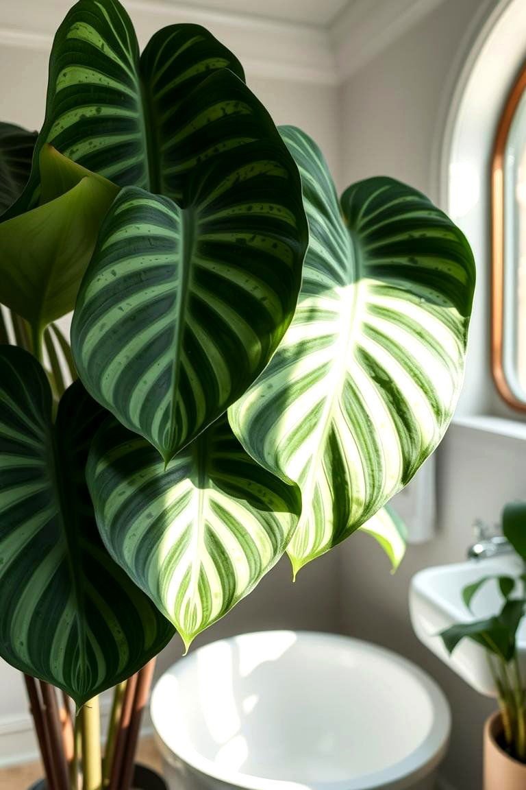 24 Best Plants for Bathroom: Air Purifying Green Decor 25 Calathea Exotica - 24 Best Plants for Bathroom
