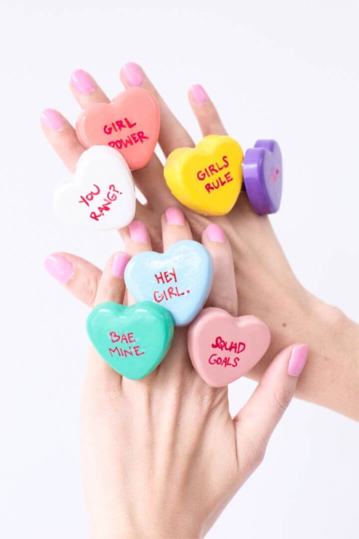 DIY Rings: 25 Homemade DIY Ring Ideas to Make 26 DIY Conversation Heart Rings