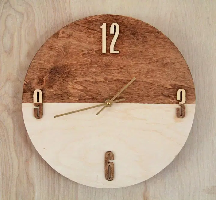 DIY Wedding Gifts: 25 Homemade Gift Ideas & Guide 14 DIY Stained Plywood Wall Clock 13