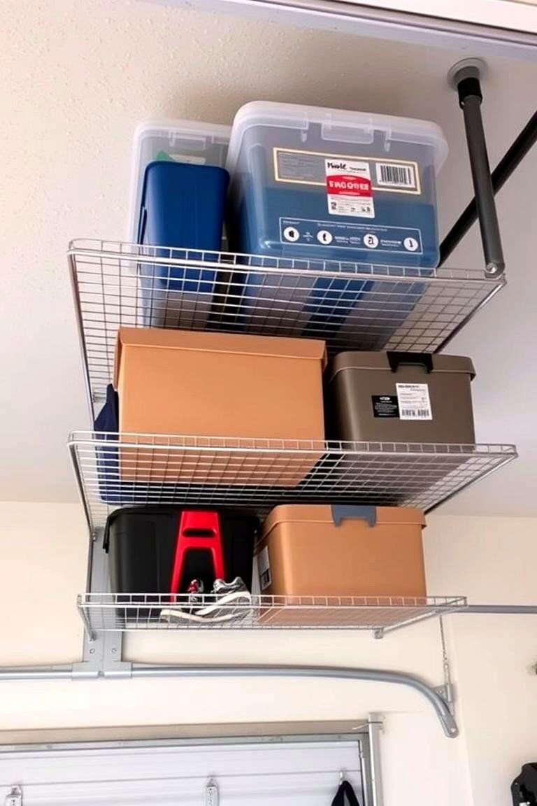 24 Garage Shoe Storage Ideas: Organize & Reclaim Space 23 Garage Ceiling Mounted Shoe Storage - 24 Garage Shoe Storage Ideas