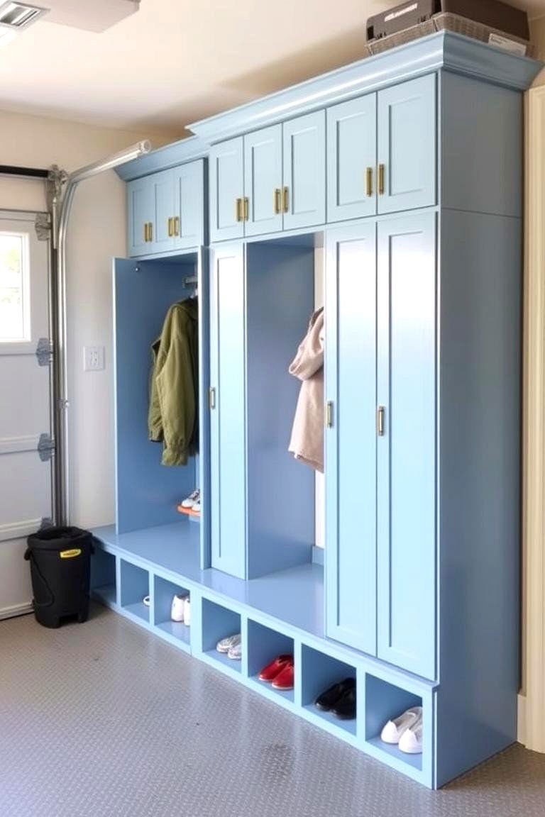 24 Garage Shoe Storage Ideas: Organize & Reclaim Space 13 Garage Mudroom Locker System - 24 Garage Shoe Storage Ideas