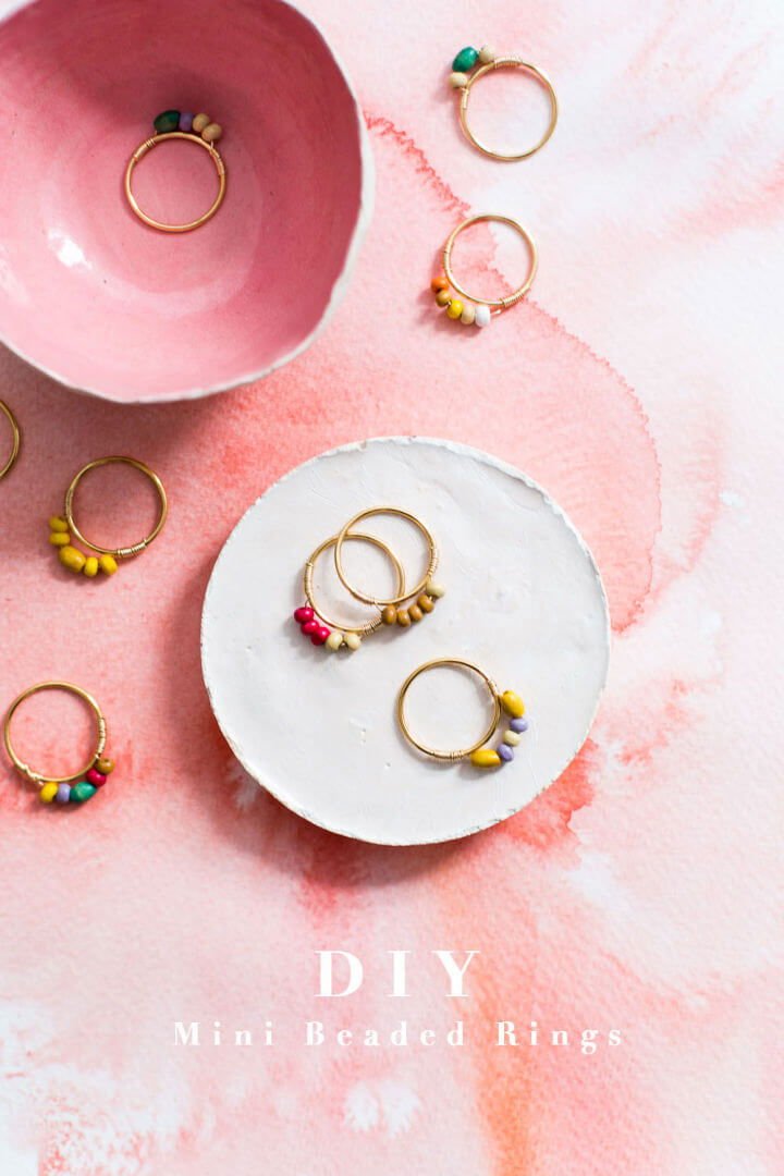 DIY Rings: 25 Homemade DIY Ring Ideas to Make 12 Homemade Mini Beaded Rings