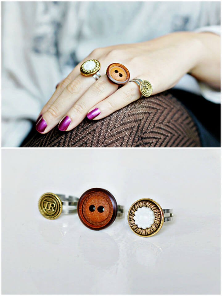 DIY Rings: 25 Homemade DIY Ring Ideas to Make 3 How to Make Button Rings