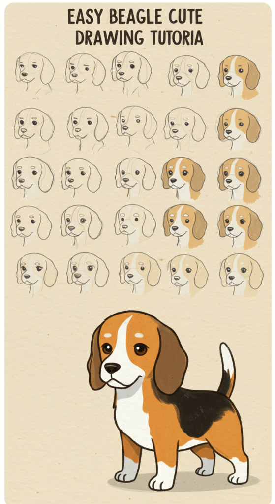 How to Draw a Dog: Easy Step-by-Step Beagle Drawing Guide 2 Image fx 12
