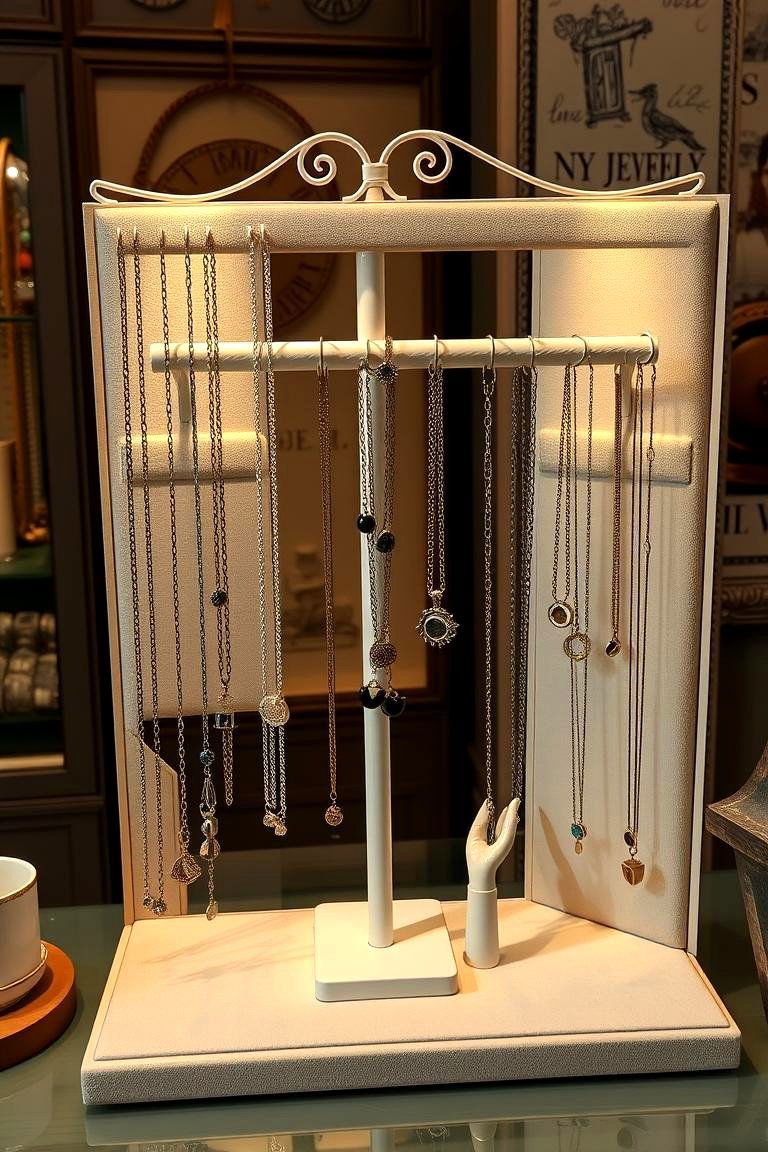 Vanity Organization Ideas: 24 Clutter-Free Solutions 5 Jewelry Display Stands - 24 vanity organization ideas