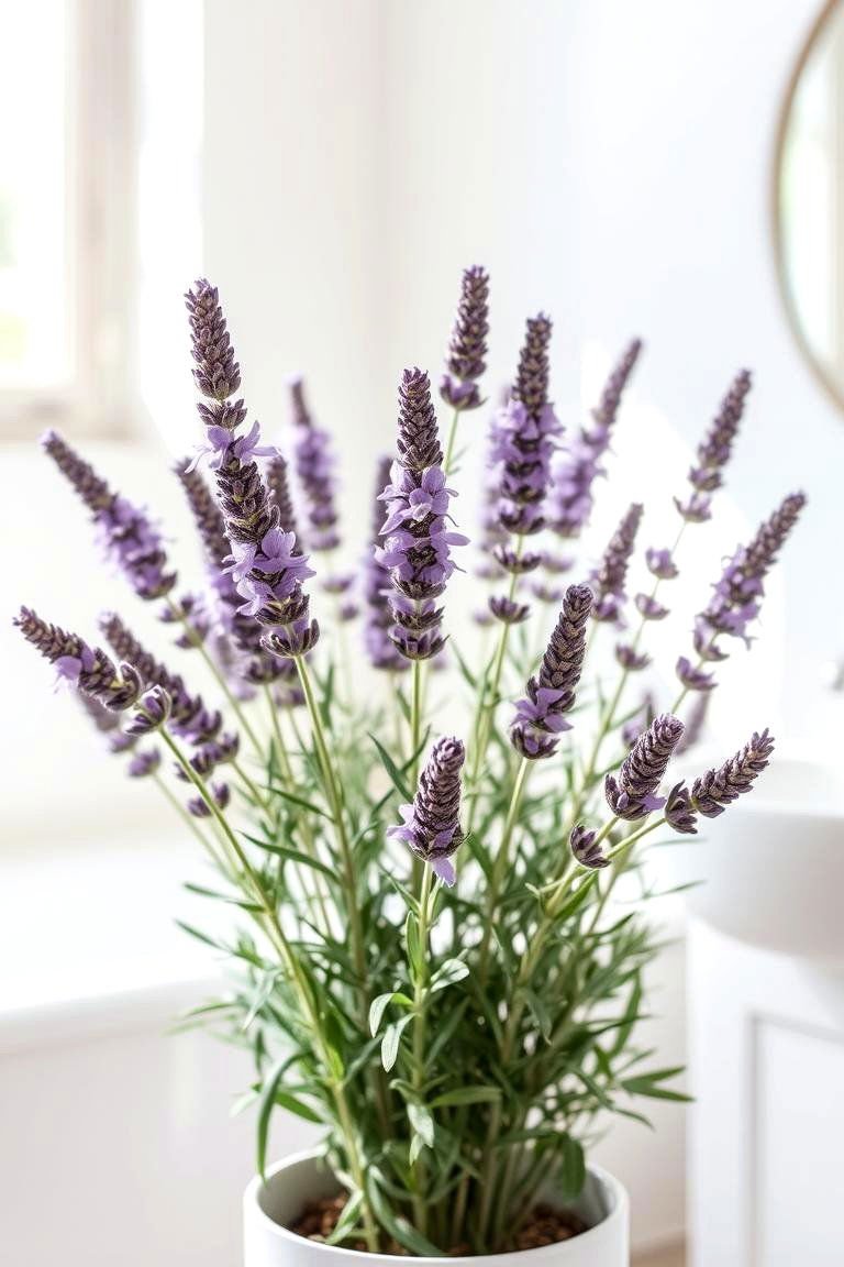 24 Best Plants for Bathroom: Air Purifying Green Decor 19 Lavender Calm - 24 Best Plants for Bathroom