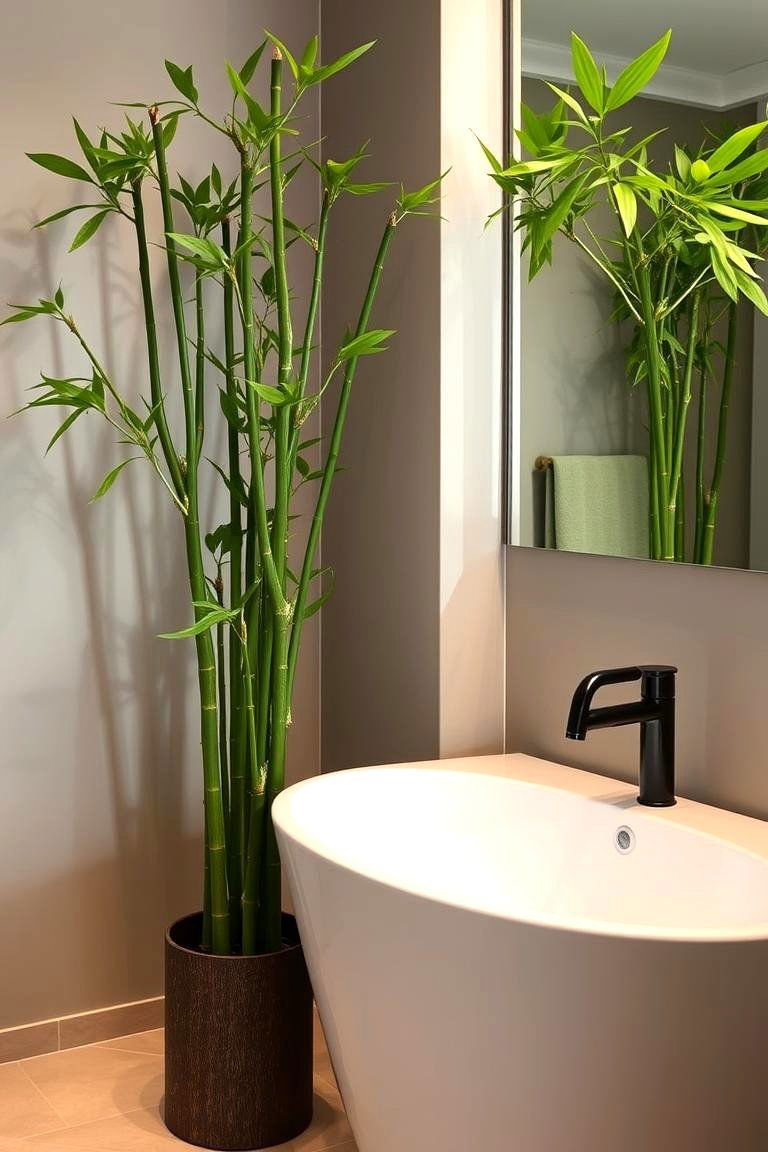 24 Best Plants for Bathroom: Air Purifying Green Decor 17 Lucky Bamboo Harmony - 24 Best Plants for Bathroom