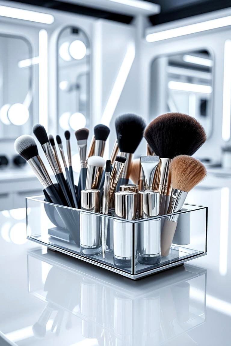 Vanity Organization Ideas: 24 Clutter-Free Solutions 18 Magnetic Makeup Holders - 24 vanity organization ideas