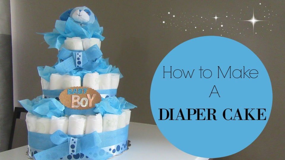 DIY Diaper Cake Ideas: 30 Easy Baby Shower Gift Guide 27 Making a Diaper Cake for Baby Boy