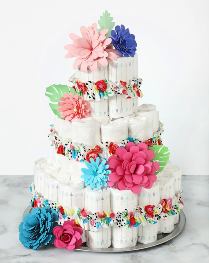 DIY Diaper Cake Ideas: 30 Easy Baby Shower Gift Guide 2 How to Make a Diaper Cake