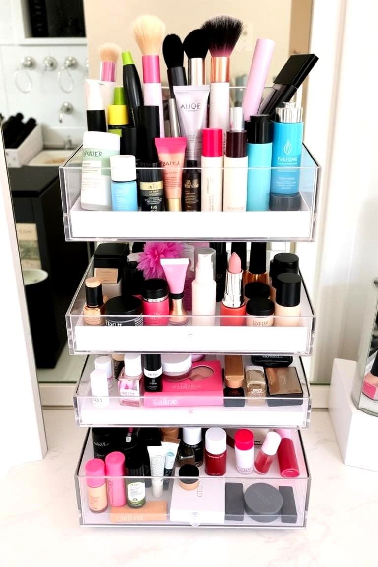 Vanity Organization Ideas: 24 Clutter-Free Solutions 11 Multi Tiered Vanity Organizers - 24 vanity organization ideas