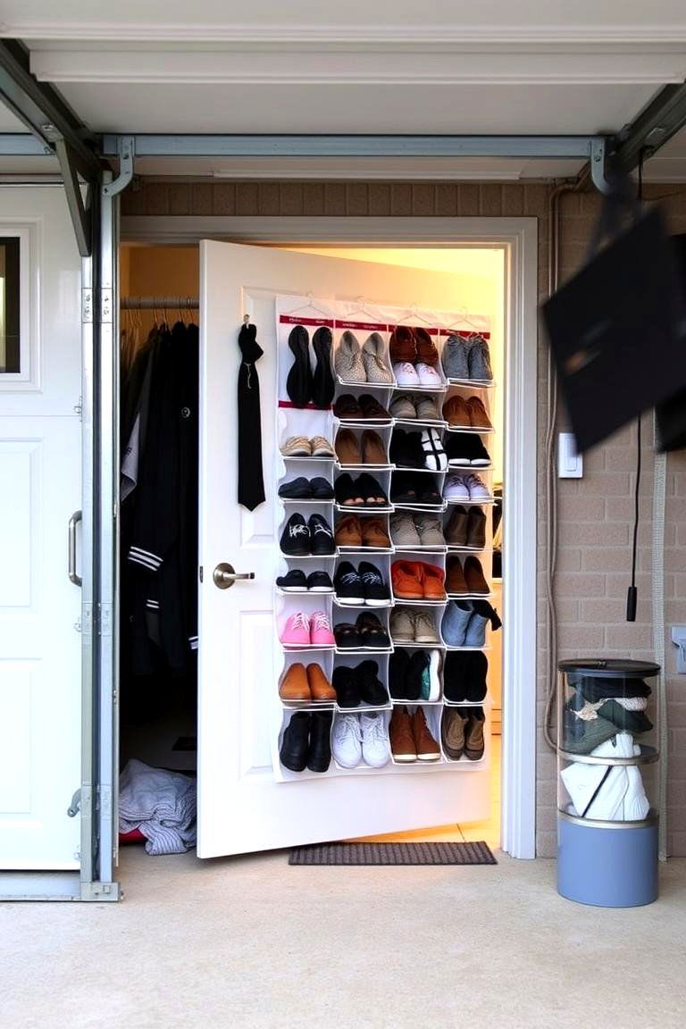 Over the Door Shoe Organizers - 24 Garage Shoe Storage Ideas