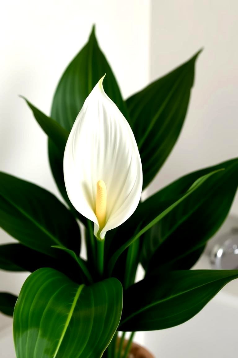 24 Best Plants for Bathroom: Air Purifying Green Decor 5 Peace Lily Elegance - 24 Best Plants for Bathroom