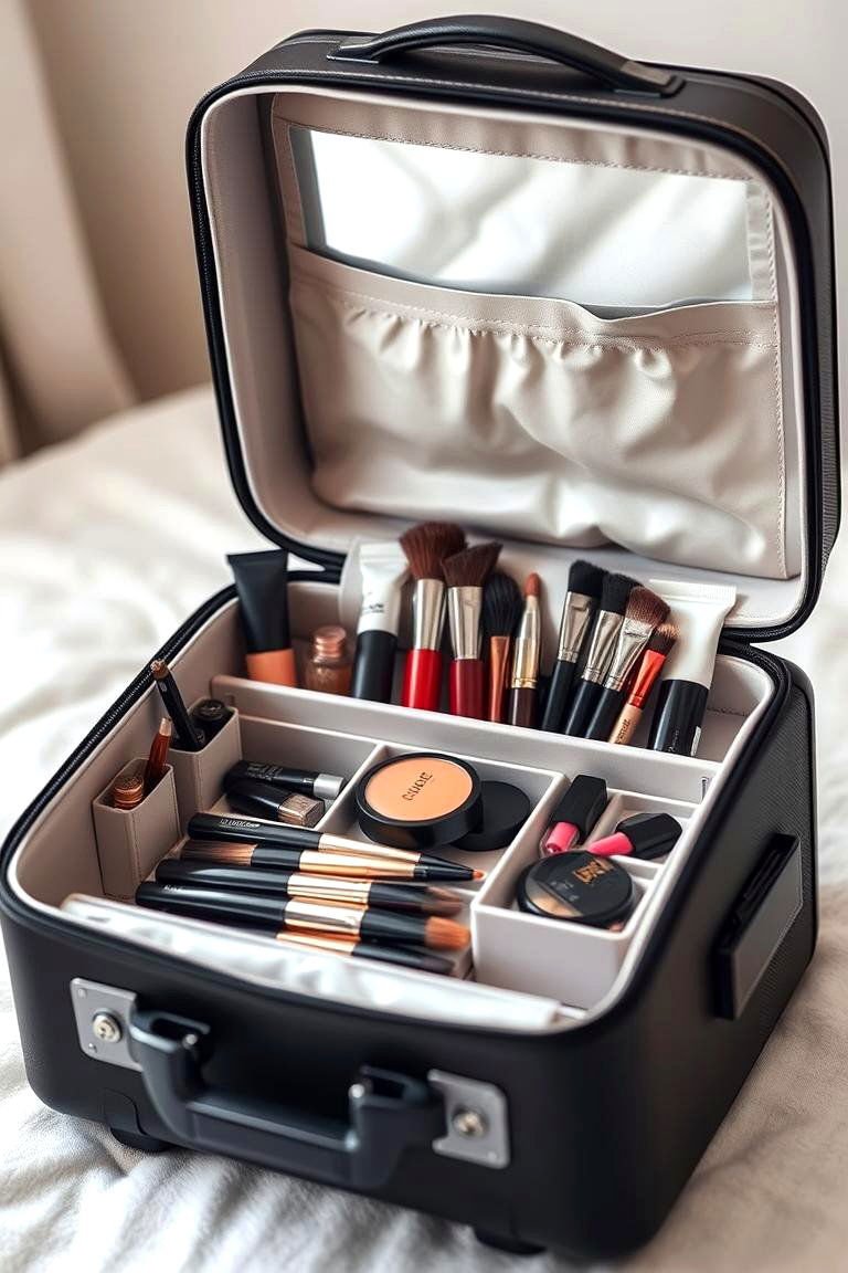 Vanity Organization Ideas: 24 Clutter-Free Solutions 20 Portable Travel Vanity Cases - 24 vanity organization ideas