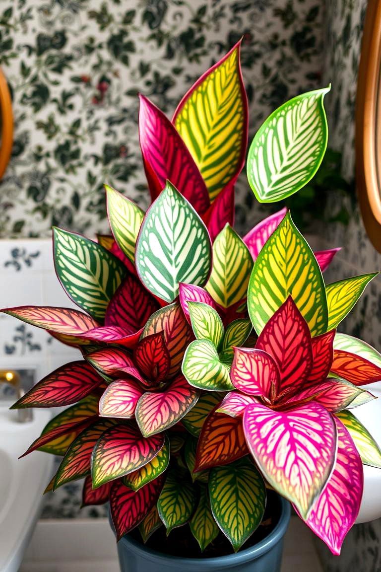 24 Best Plants for Bathroom: Air Purifying Green Decor 14 Prayer Plant Color - 24 Best Plants for Bathroom