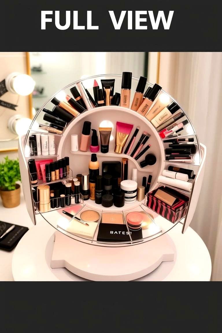 Vanity Organization Ideas: 24 Clutter-Free Solutions 16 Rotating Vanity Organizers - 24 vanity organization ideas