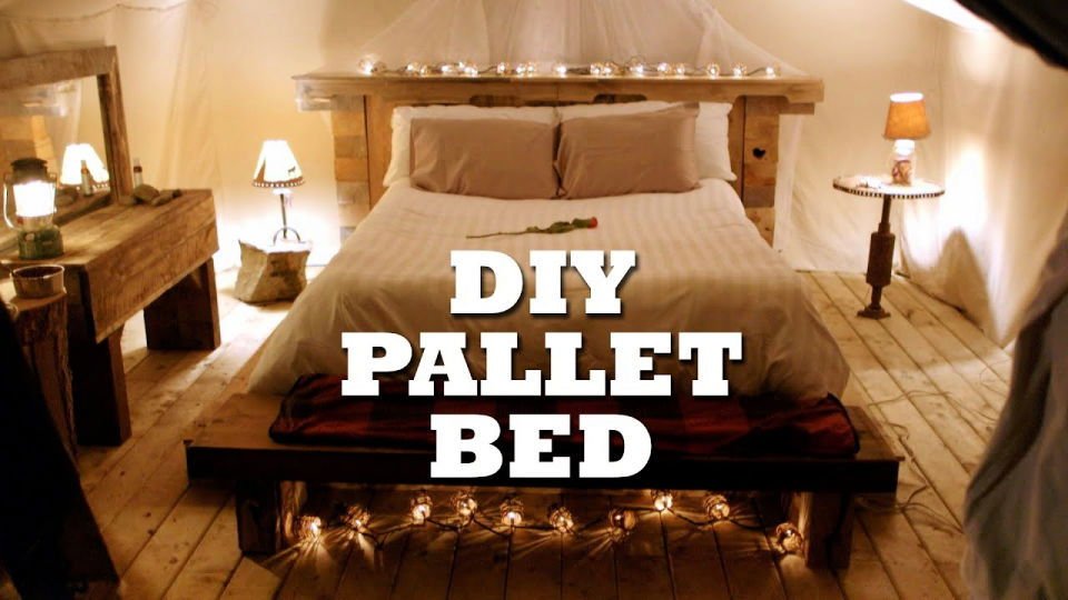 DIY Pallet Bed Frame Ideas: 30 Ideas & Step-by-Step Guide 31 Rustic Pallet Bed and Headboard