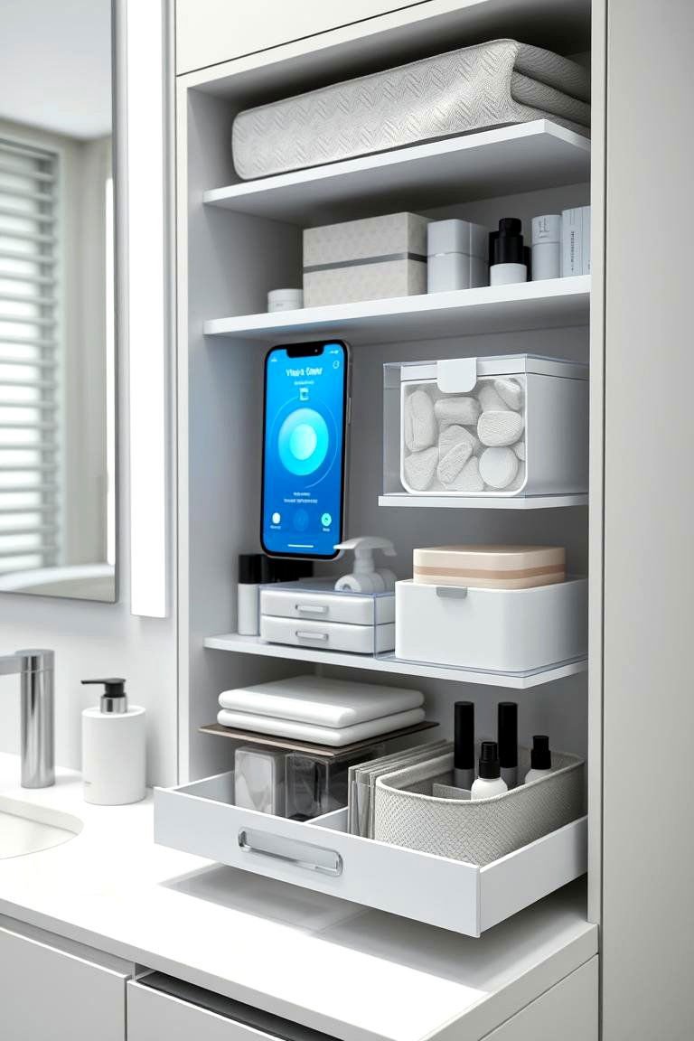 Vanity Organization Ideas: 24 Clutter-Free Solutions 25 Smart Digital Organizers Integrated with Apps - 24 vanity organization ideas