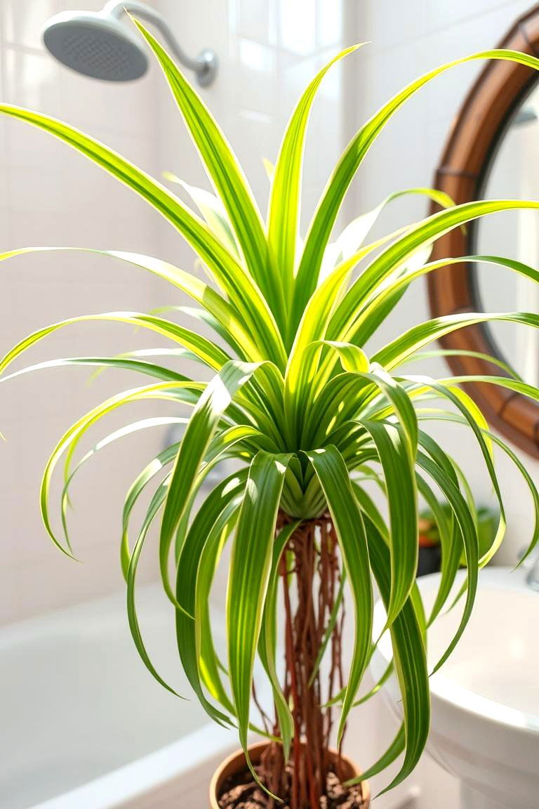 Spider Plant Serenity - 24 Best Plants for Bathroom