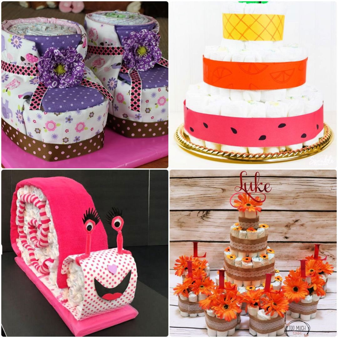 DIY Diaper Cake Ideas: 30 Easy Baby Shower Gift Guide 32 easy diy diaper cake ideas