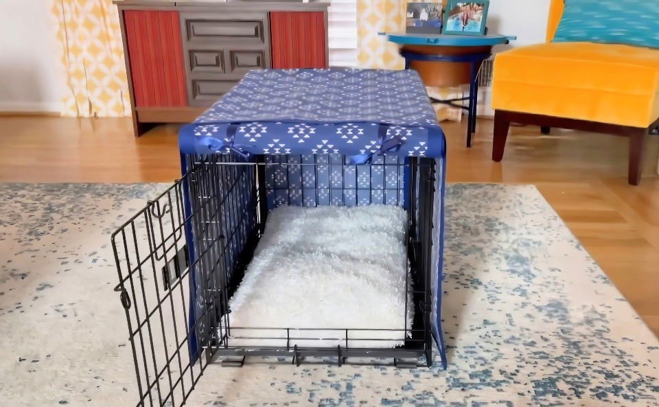 DIY Dog Crate Cover Sewing Tutorial 6 homemade dog crate cover