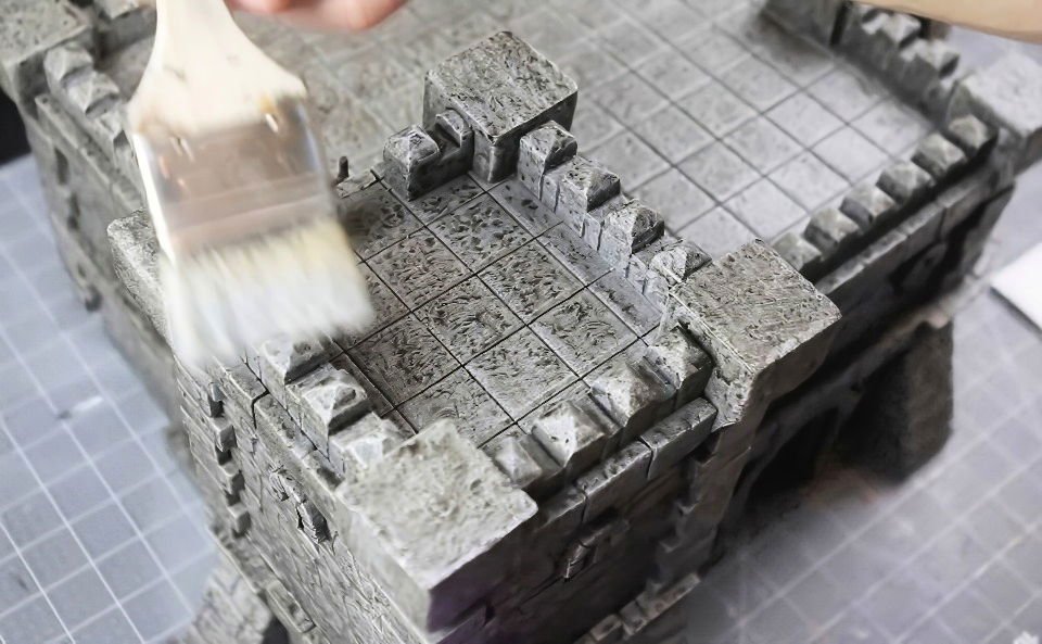 DIY Foam Castle: Build Your Own Tabletop Fortress 5 making a foam castle at home