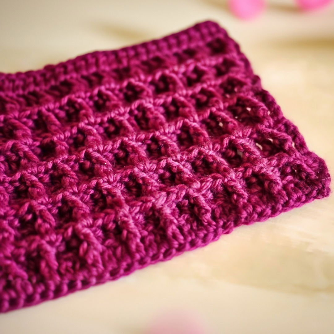 Crochet Waffle Stitch Tutorial: Easy Step-by-Step Guide 2 waffle stitch crochet pattern