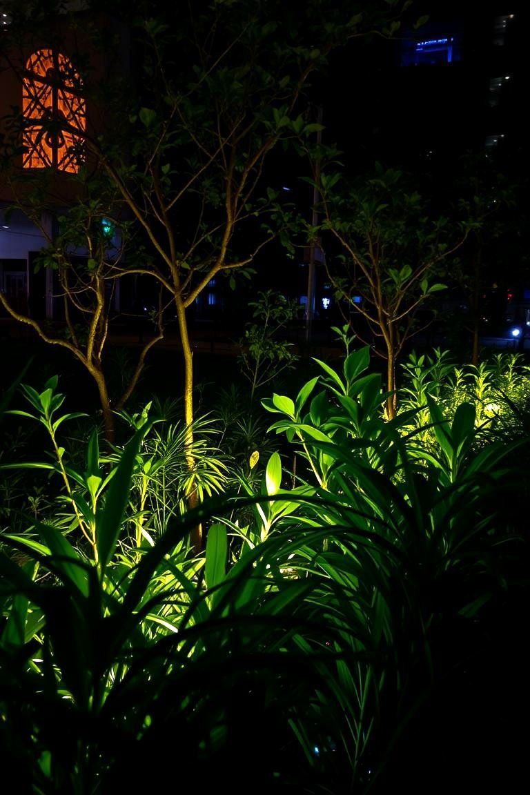 24 Urban Garden Ideas: Vertical, Container, for City Dwellers 33 Nighttime Garden - 24 Urban Garden Ideas