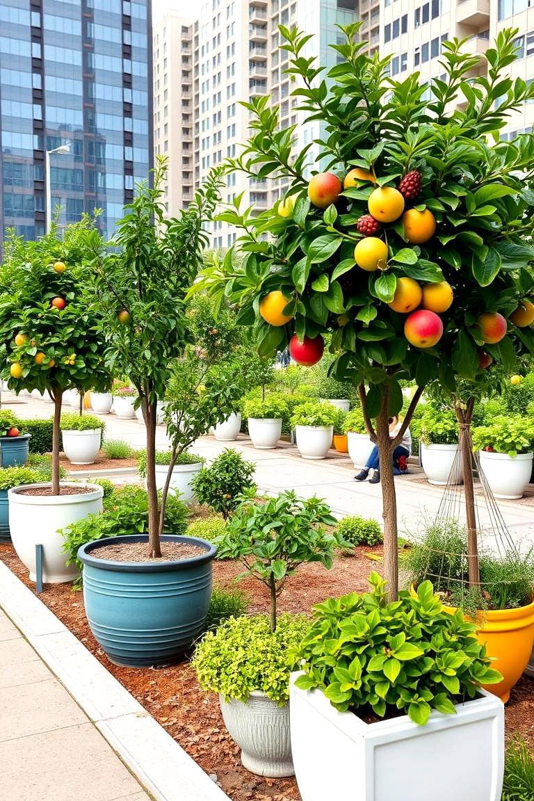 24 Urban Garden Ideas: Vertical, Container, for City Dwellers 19 Urban Orchard - 24 Urban Garden Ideas