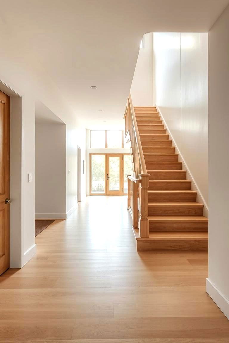 White Oak Staircase with Open Risers - 24 White Oak Staircase Ideas