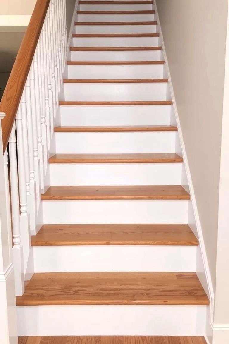 19 White Oak Staircase Ideas to Transform Your Home 13 White Oak Staircase with Painted Risers - 24 White Oak Staircase Ideas