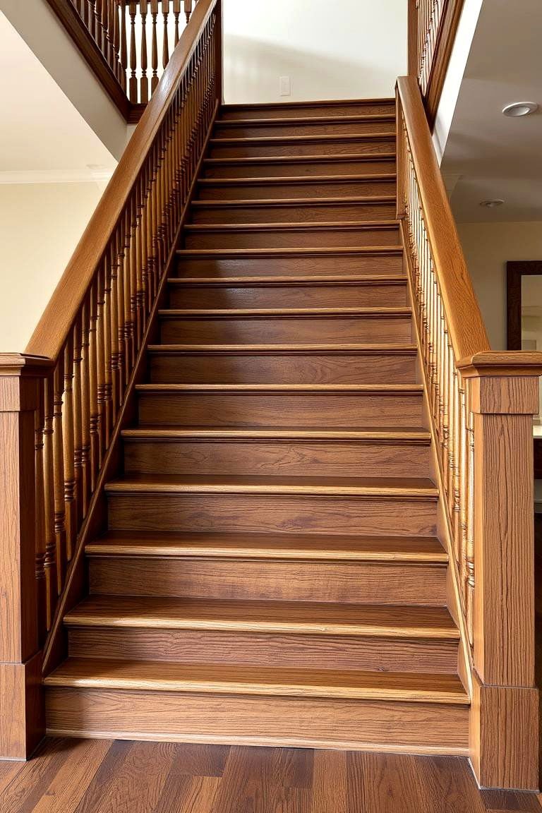 19 White Oak Staircase Ideas to Transform Your Home 19 White Oak Staircase with a Dark Stain - 24 White Oak Staircase Ideas