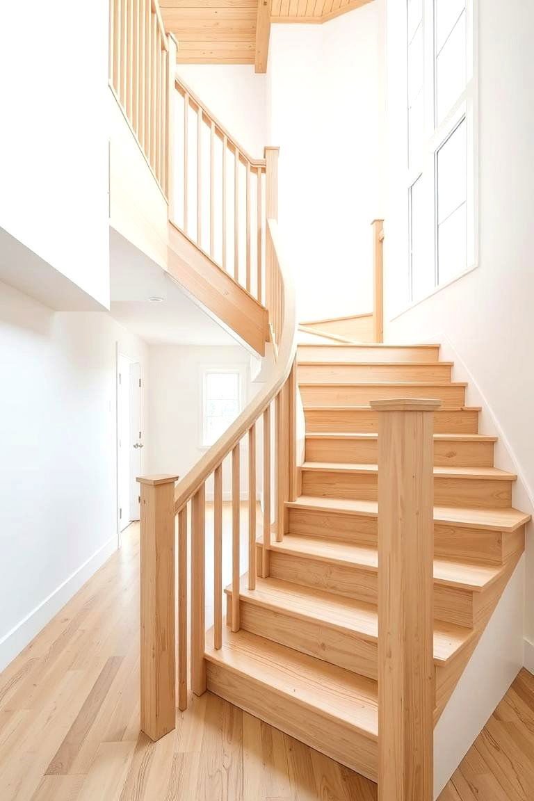 19 White Oak Staircase Ideas to Transform Your Home 20 White Oak Staircase with a Light Natural Finish - 24 White Oak Staircase Ideas
