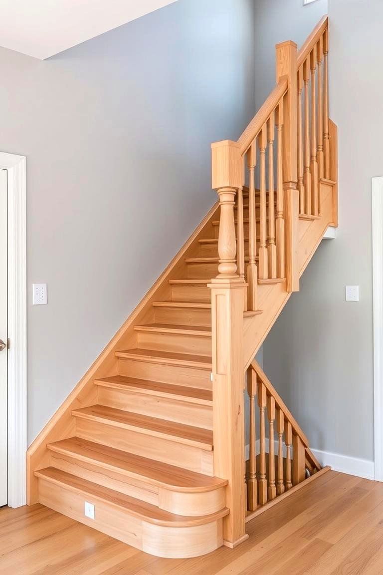 19 White Oak Staircase Ideas to Transform Your Home 10 White Oak Staircase with a Quarter Turn - 24 White Oak Staircase Ideas
