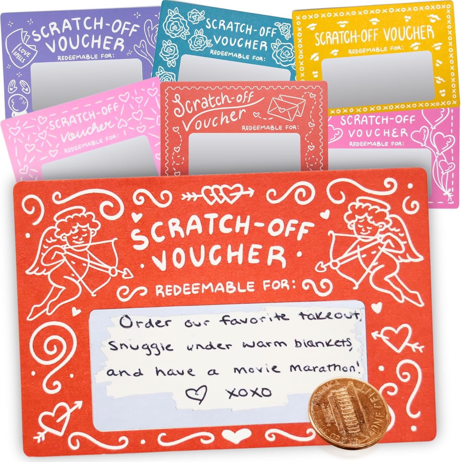 25 Budget-Friendly Valentines Day Gifts Under $25 12 24 Love Coupons for Him - DIY Scratch Off Date Night Ideas With Stickers And Envelopes - Valentine's Day Gift - Romantic Gifts - 3.15x4.72 Inch Mini Date Night Shenanigans Voucher Cards