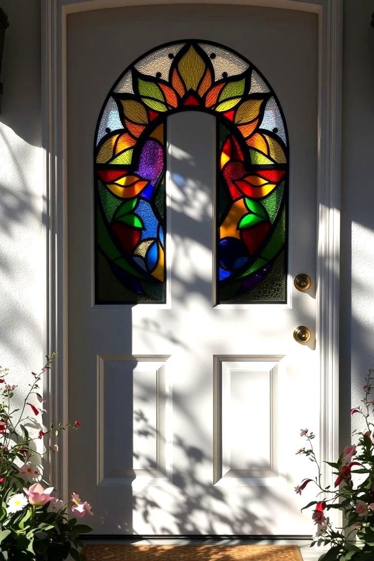 24 Spring Front Door Décor Ideas to Welcome the Season 10 Artful Stained Glass Details - 24 Spring Front Door Decor Ideas