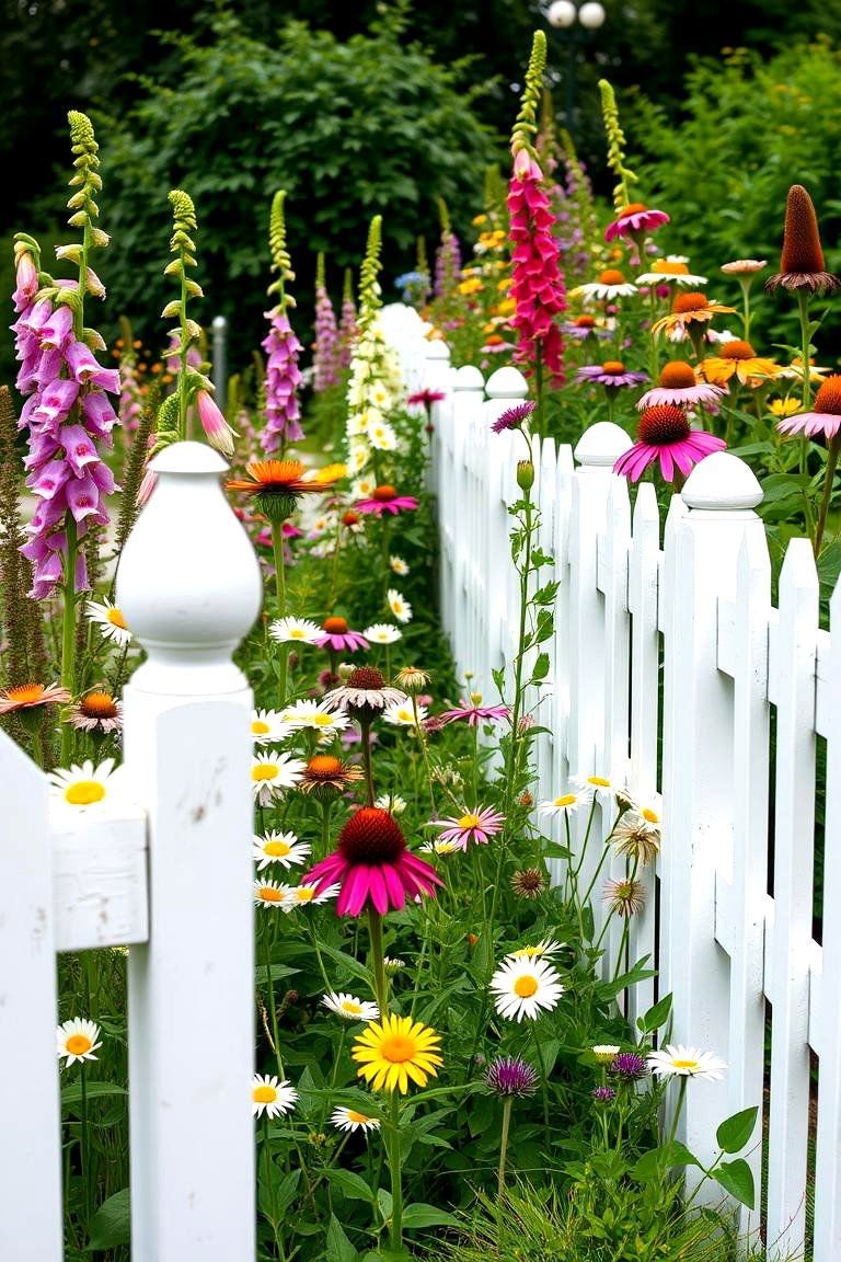 24 Simple Fence Line Landscaping Ideas for Curb Appeal 6 Charming Cottage Garden Mix - 24 Simple Fence Line Landscaping Ideas