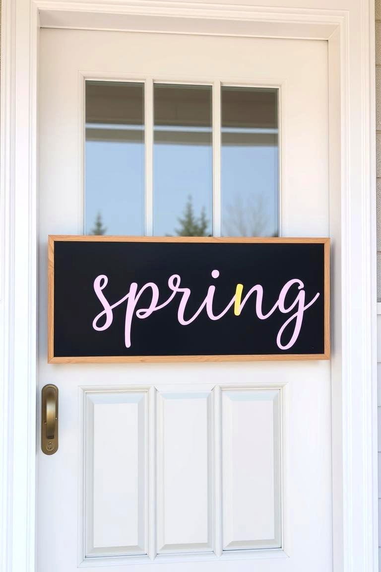 24 Spring Front Door Décor Ideas to Welcome the Season 17 Contemporary Spring Signage - 24 Spring Front Door Decor Ideas
