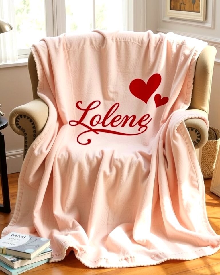 21 Personalized Valentines Day Gifts to Show You Care 20 Custom Name Embroidered Blanket - 21 Personalized Valentines Day Gifts to Show You Care