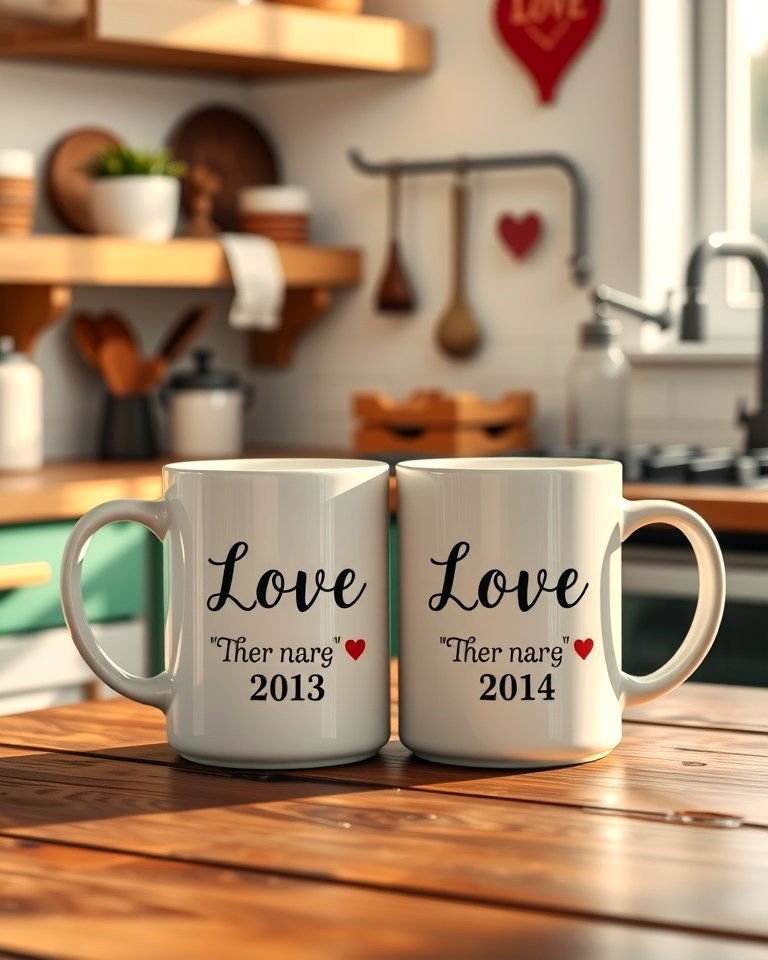 21 Personalized Valentines Day Gifts to Show You Care 14 Customized Couples Mug Set - 21 Personalized Valentines Day Gifts to Show You Care