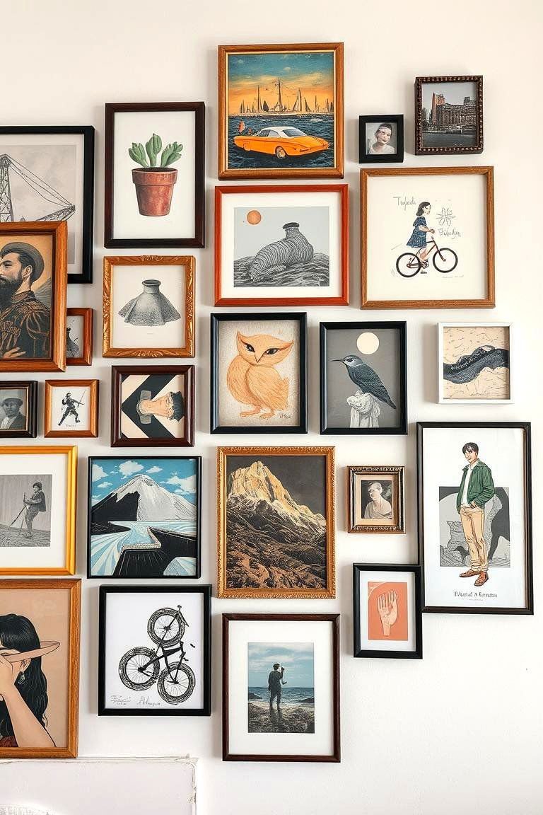 24 Wall Decor Ideas: Creative Ways to Enhance Home Walls 20 Eclectic Mixed Media Frames - 24 Wall Decor Ideas
