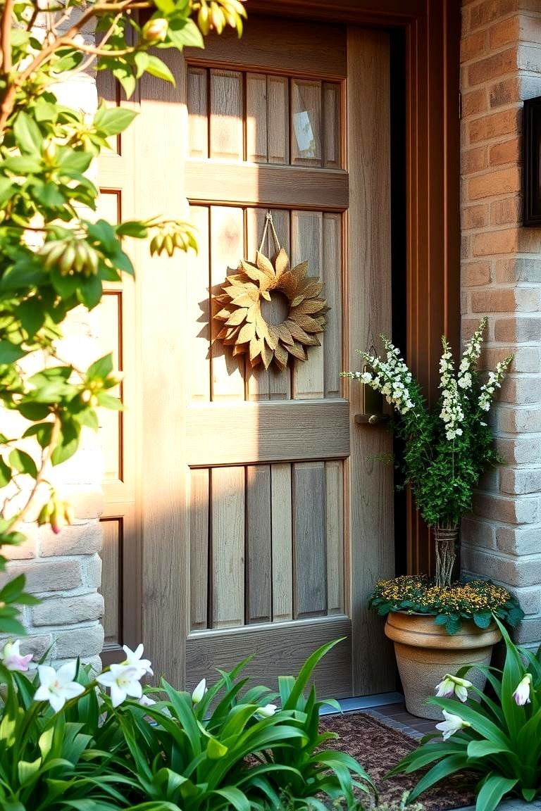 24 Spring Front Door Décor Ideas to Welcome the Season 22 Eco Friendly Recycled Decor - 24 Spring Front Door Decor Ideas