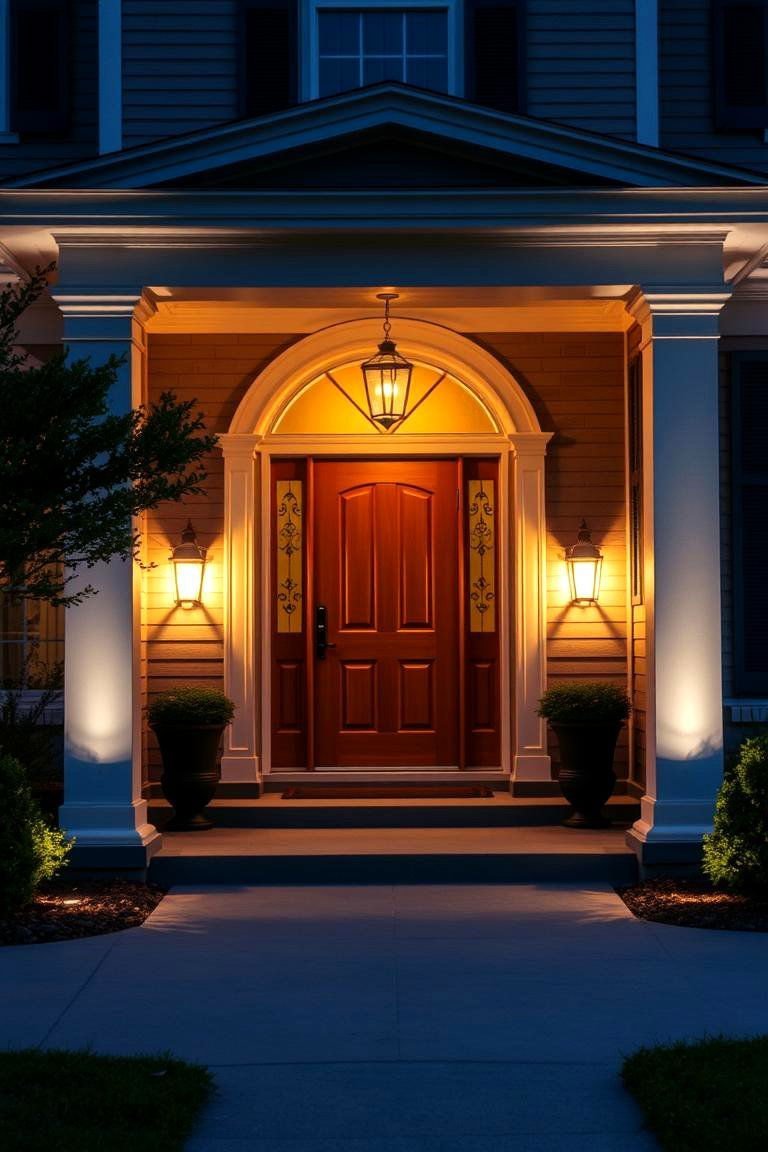 24 Spring Front Door Décor Ideas to Welcome the Season 16 Elegant Outdoor Lighting - 24 Spring Front Door Decor Ideas