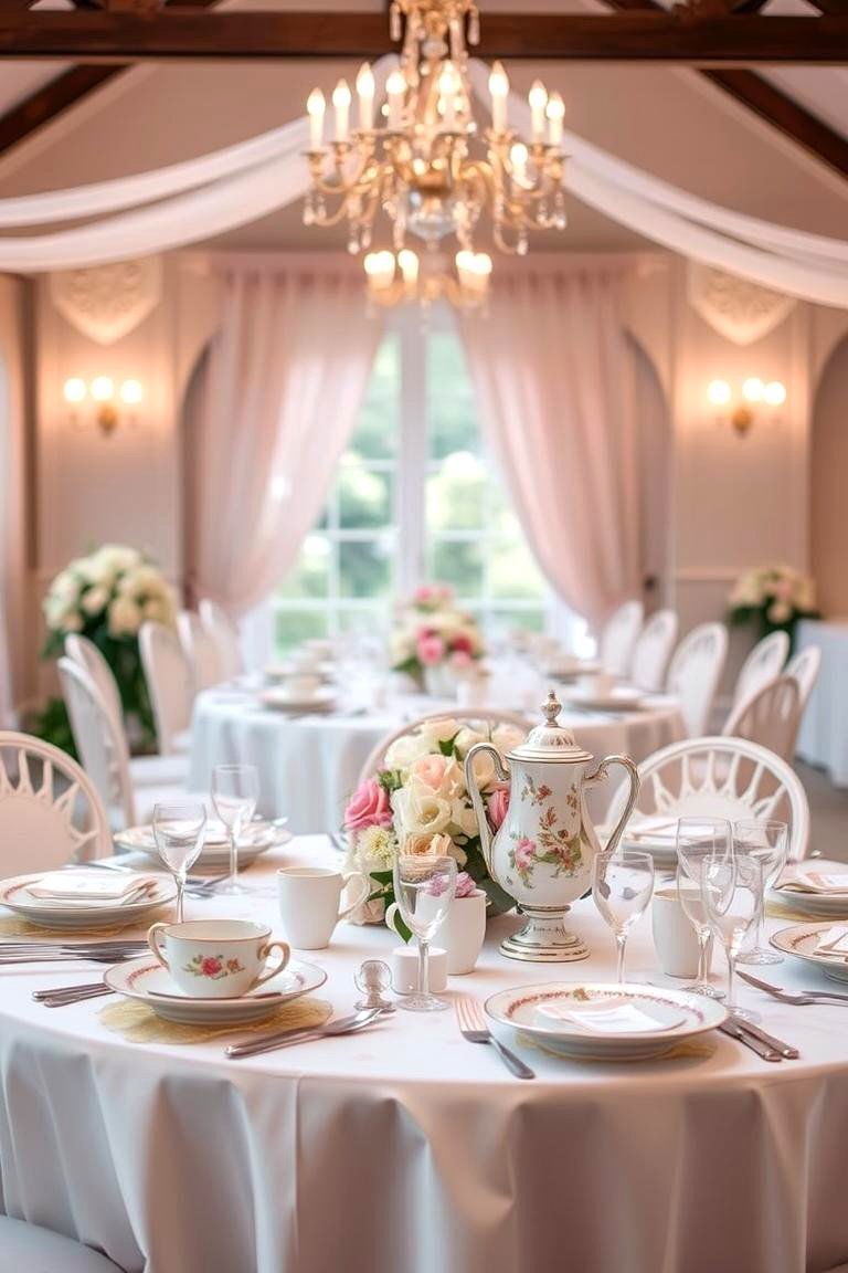 24 Spring Wedding Ideas for Blooming Celebrations 12 Elegant Tea Party Wedding - 24 Spring Wedding Ideas