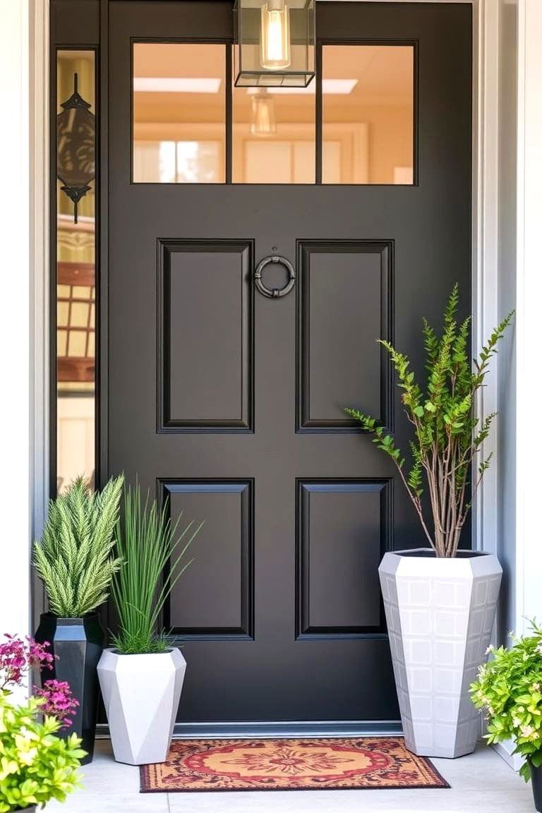 24 Spring Front Door Décor Ideas to Welcome the Season 23 Geometric Door Accessories - 24 Spring Front Door Decor Ideas