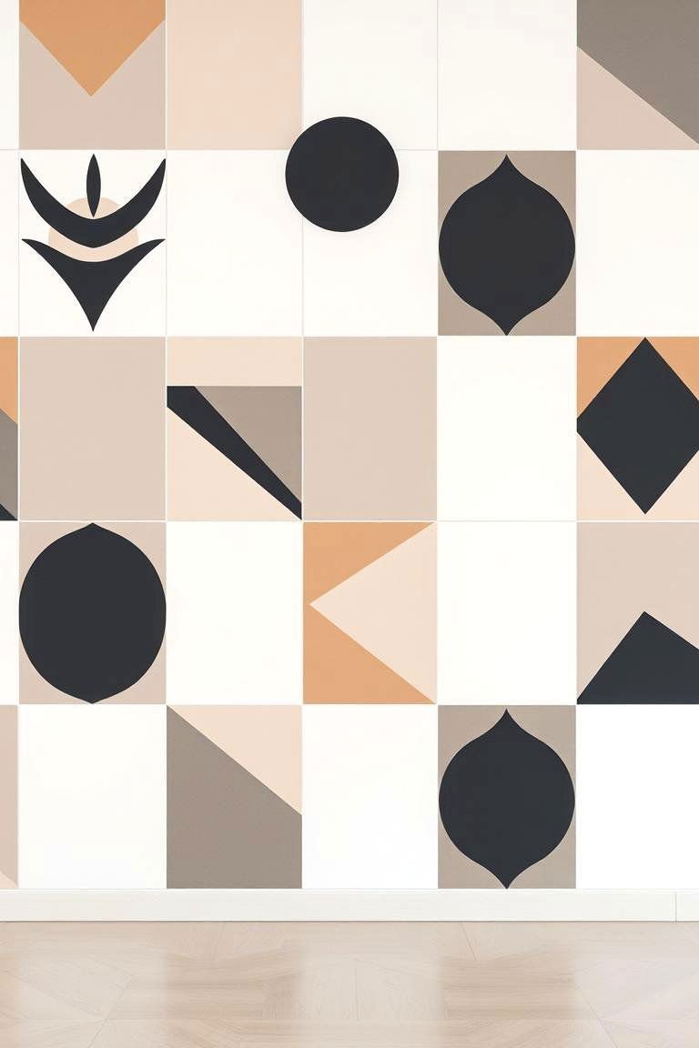 24 Wall Decor Ideas: Creative Ways to Enhance Home Walls 11 Geometric Patterned Walls - 24 Wall Decor Ideas